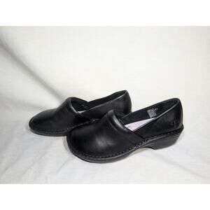 LILA Womens Shoes For Crews Clogs Black Platform Suregrip Non-Slip Work Shoes 7